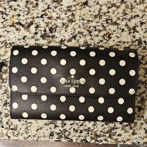 Kate Spade Black and White Dot Wallet